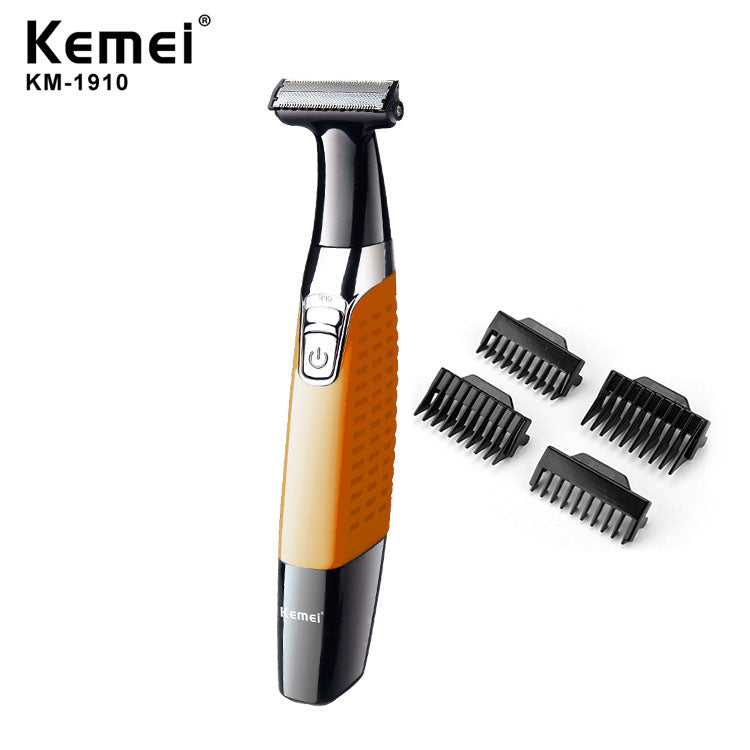 Kemei KM-1910 Electric Rechargeable Body Trimmer – USB Grooming Tool for Men, Face, Underarm & Bikini Use