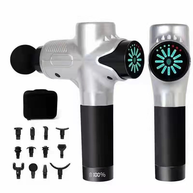 MDHL Professional Carbon Fiber Percussion Massage Gun – 12 Heads