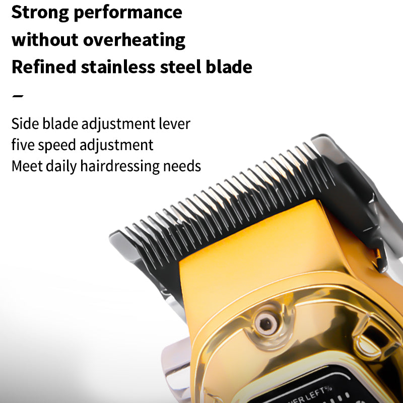 Kemei KM-1806 Professional Hair Clipper Kit – Cordless Electric Hair Trimmer with LCD, Fast Charging, Adjustable Speeds