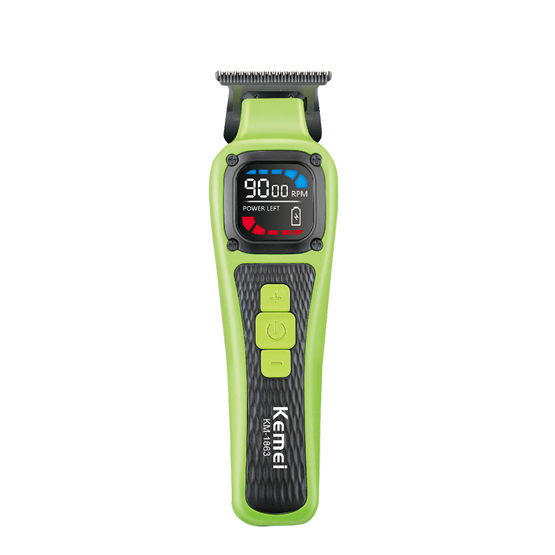 Kemei KM-1863 Professional Hair Clipper & Beard Trimmer with LCD Display – Rechargeable Cordless