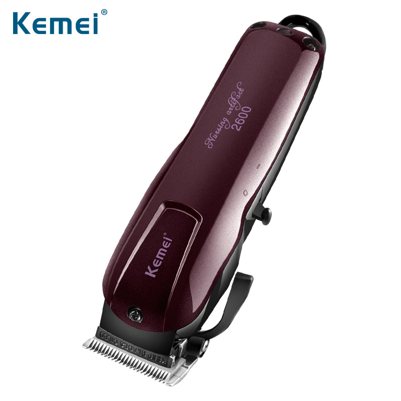 KEMEI KM-2600 Rechargeable Face Trimmer – Dry Shave, Stainless Steel Blade, Battery/Electric Powered, Multi-Color Design