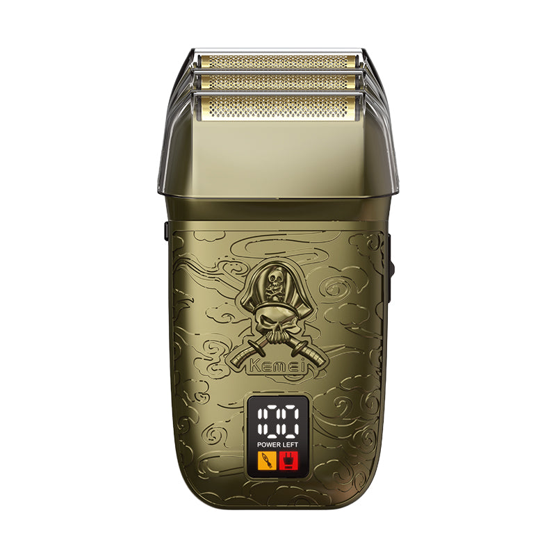 Kemei KM-T361 Rotary Electric Shaver for Men – Twin Blade, Metal Body