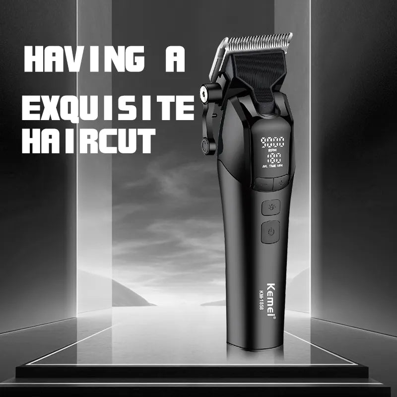 Kemei KM-1858 3-in-1 Electric Grooming Kit for Men – Precision Trimmer, Foil & Body Shaver, Skin-Friendly Design