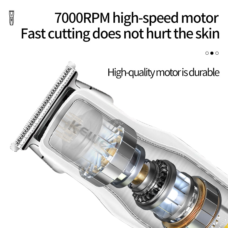 KEMEI KM-289 Professional Hair Clipper – Cordless, 600mAh Battery, Adjustable Speeds, Fast Charging, Stainless Steel Blade