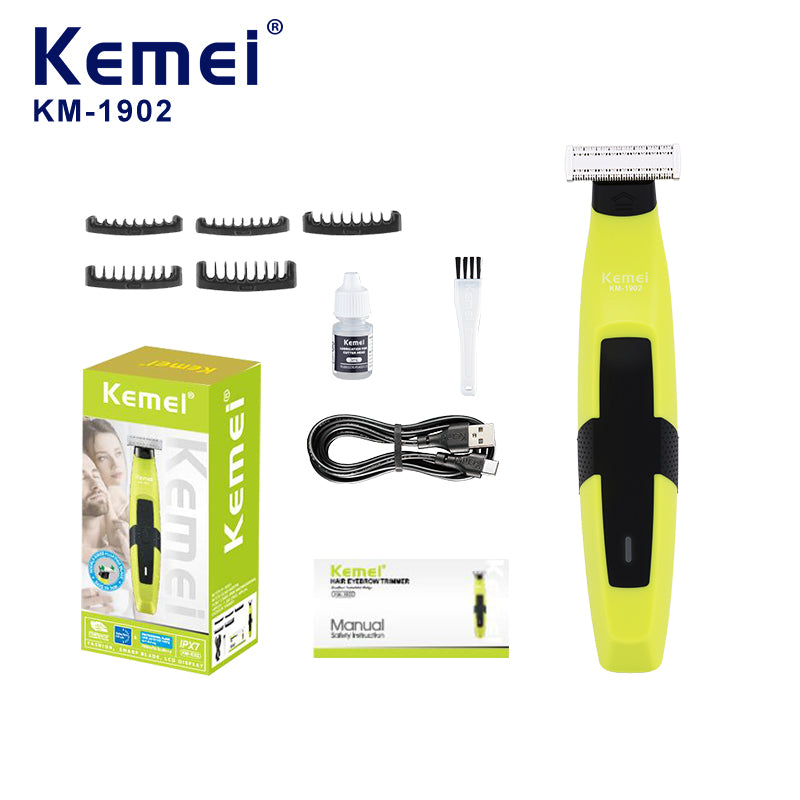 Kemei KM-1902 Lady Epilator – USB Rechargeable, Waterproof IPX7 Hair Removal Device
