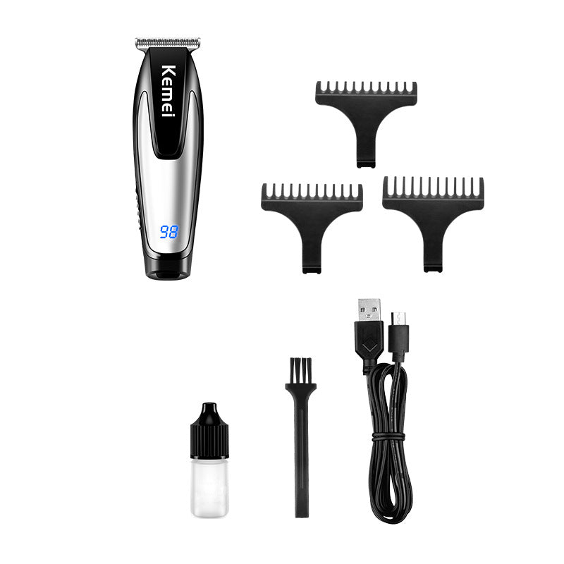KeMei KM-225 Rechargeable Triple Blade Hair & Beard Trimmer – USB Electric Clipper for Men
