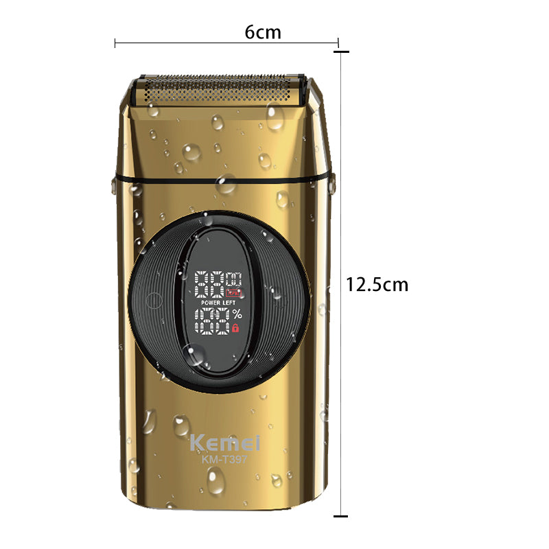 KEMEI KM-T397 Rotary Electric Shaver – Twin Blade, 1400mAh Battery, Type-C Charging, IPX7 Waterproof