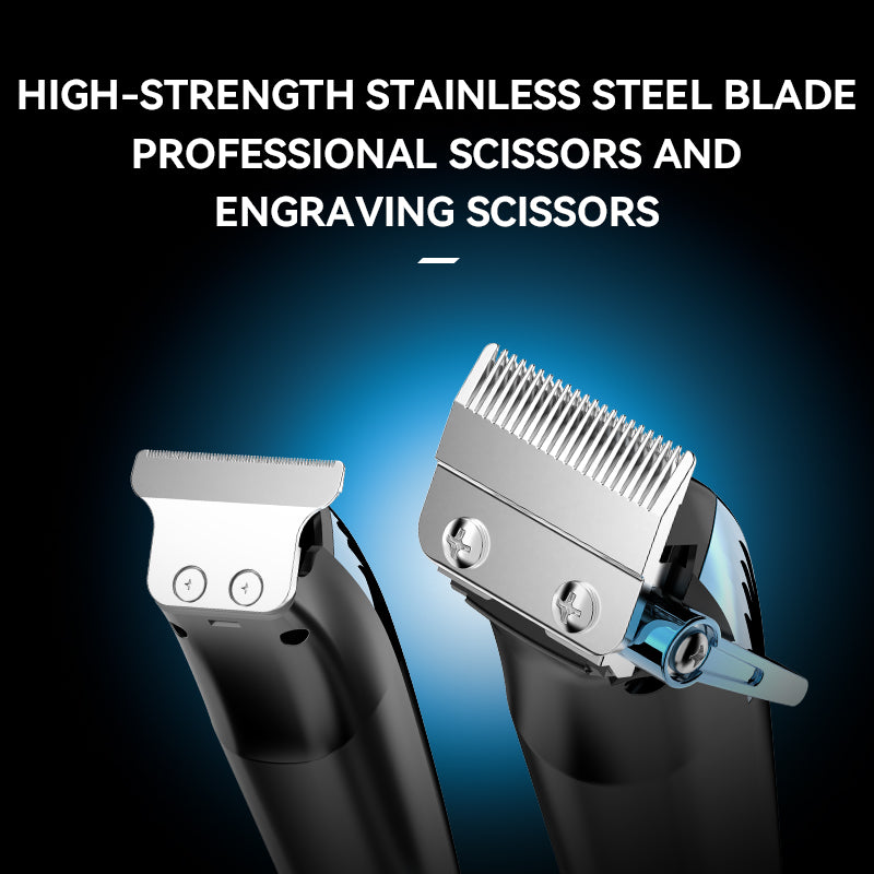 Kemei KM-8534 Professional 4-in-1 Grooming Kit – Hair Clipper, Trimmer, Foil Shaver & Nose/Ear Trimmer with USB Charging