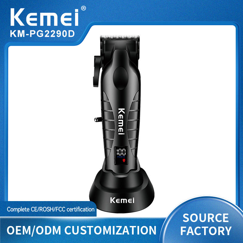 KEMEI KM-PG2290D Cordless Electric Hair Clipper – 2000mAh Battery, 10W Power, LED Display, USB Charging