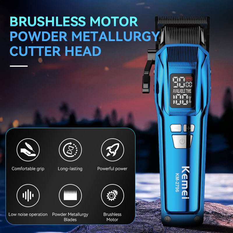 Kemei KM-2796 3-in-1 Men’s Grooming Kit – Precision Trimmer, Body Groomer & Foil Shaver