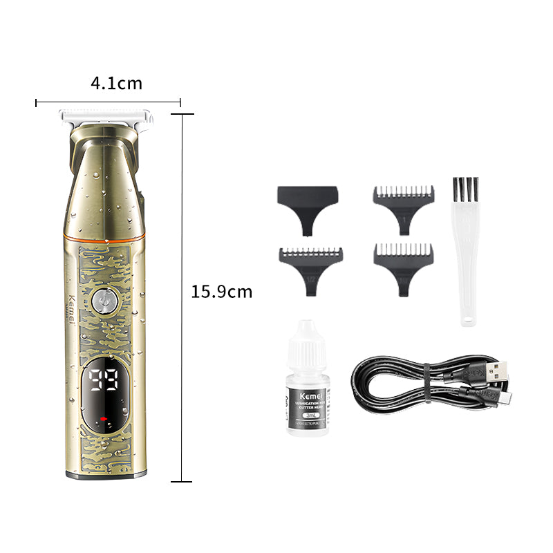Kemei KM-865 Professional Cordless Hair Clipper – USB Rechargeable, Stainless Steel Blades