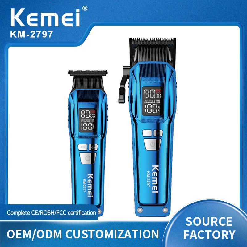Kemei 2797 Multifunctional Grooming Kit – Professional Hair Trimmer, Beard Clipper, and Razor with USB Charging
