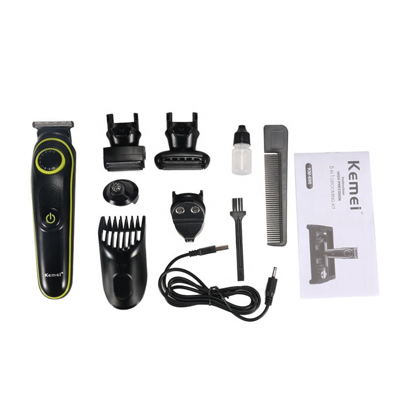 Kemei KM-696 Electric Hair Clipper – USB Rechargeable Hair Trimmer for Men with Carbon Steel Blade, 5W Power