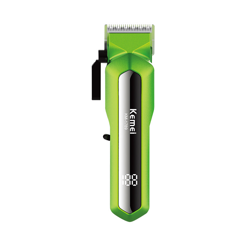 Kemei KM-1789 Professional Hair Clipper – Rechargeable Beard & Hair Trimmer with LED Display, Stainless Steel Blades