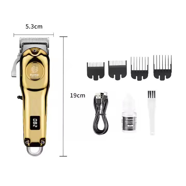 KEMEI KM-2628 Hair Clipper for Men – USB Rechargeable, 1200mAh Battery, Stainless Steel Blade