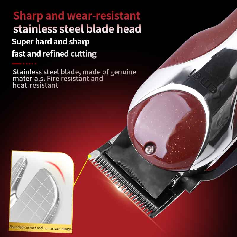 Kemei KM-1753 Professional Hair Clipper – Cordless Rechargeable Beard & Hair Trimmer with LCD Display