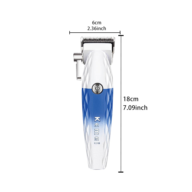 Kemei KM-1689 Professional Hair Clipper – Cordless Electric Hair Trimmer with LCD, Fast Charging, Adjustable Lengths