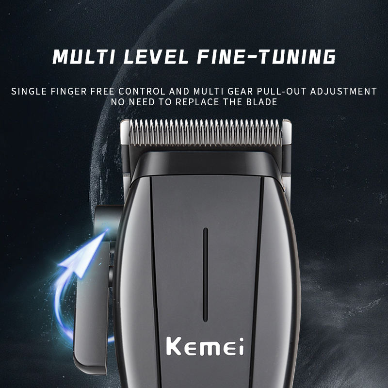 Kemei KM-2286 Professional Hair Clipper – USB Powered, Stainless Steel + DLC Blade, 6W High Power, Private Mold Design