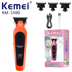 Divoga KM-1590 Rechargeable Hair Trimmer – Professional Beard & Hair Clipper, Stainless Steel Blades, Fast Charging