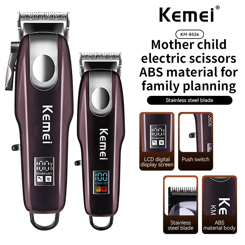 Kemei KM-8526 Professional Hair Clipper – 2000mAh Battery, Adjustable Lengths, Fast Charging, M