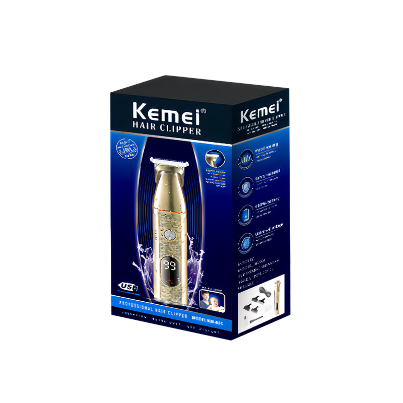 Kemei KM-865 Professional Cordless Hair Clipper – USB Rechargeable, Stainless Steel Blades