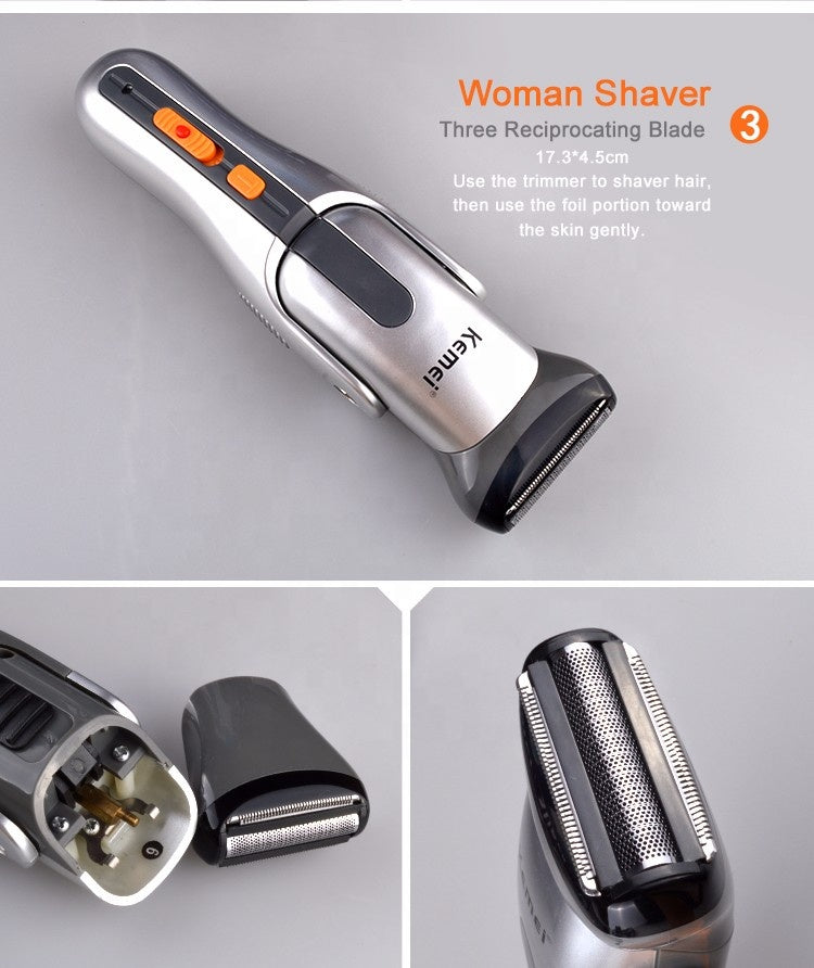 Kemei KM-680A Professional Hair Clipper for Men – Powerful Motor, Steel Blades,  Silver Finish
