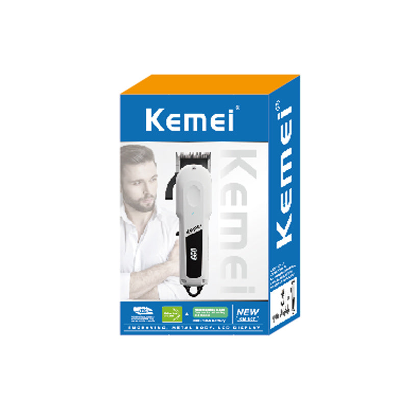 Kemei KM-807 Professional Hair Clipper – Carbon Steel Blades, Digital LCD,  USB Charging