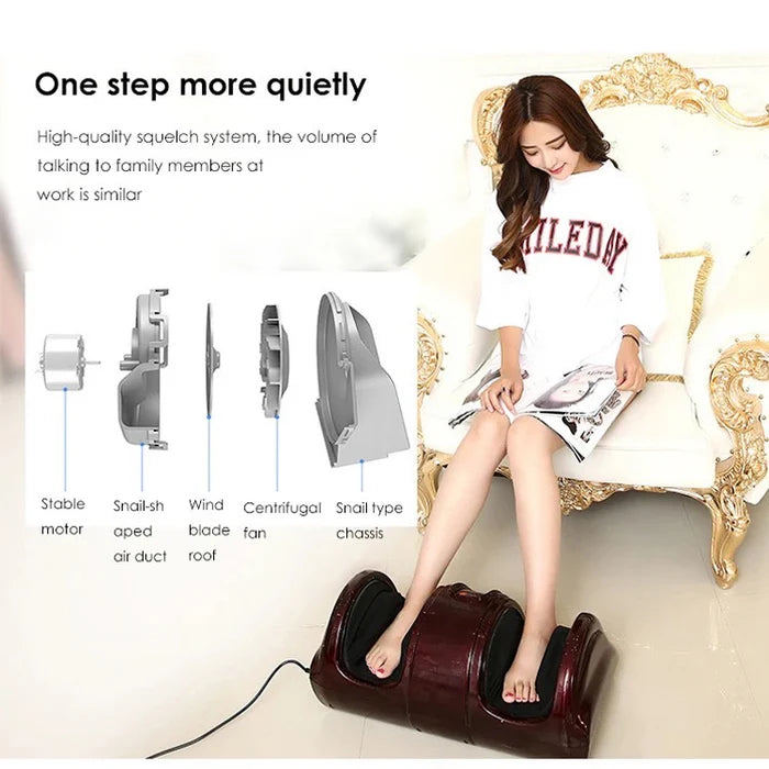 Remote-Controlled Portable Foot Massager Brown