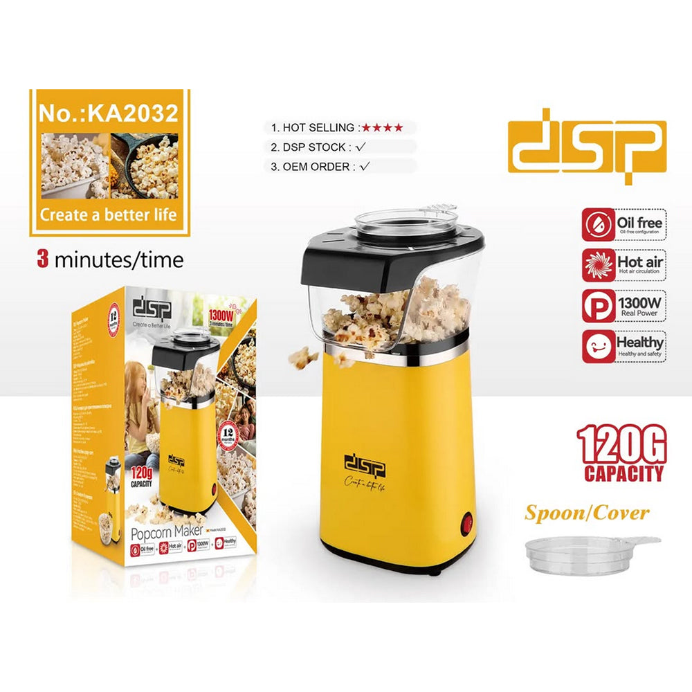DSP Popcorn Maker 1300W – Yellow