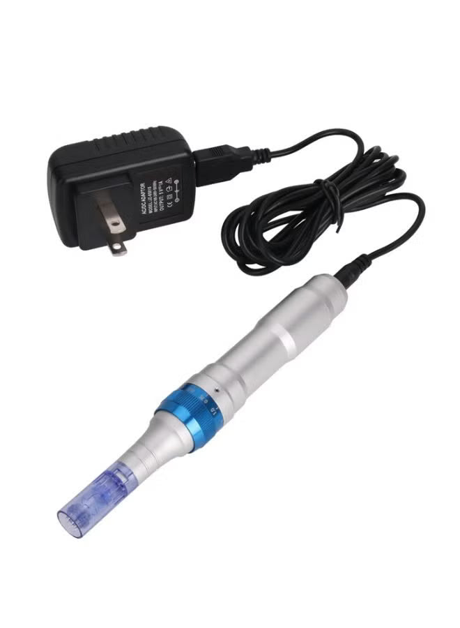 Acne Scars Removal Derma Pen Silver/Blue 10cm