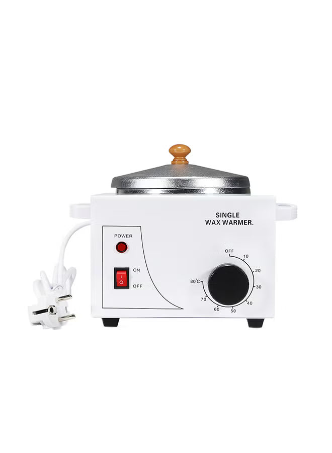 Single Wax Heater Warmer For Hard Wax Hair Removal White 19x18x18cm