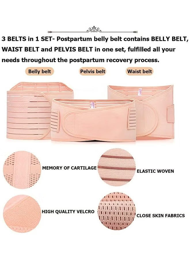3 in 1 Postpartum Support Recovery Belly Wrap Waist/Pelvis Belt For Women (XXL)