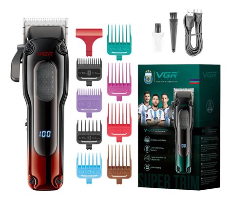 VGR V-013 Professional Hair Clipper – Cordless & Corded, Long Runtime, LED Display