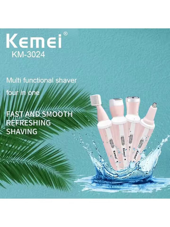 Kemei km-3024 Shaver Suit – Epilator, Eyebrow, Nose & Body Trimmer for Women