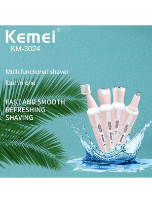 Kemei km-3024 Shaver Suit – Epilator, Eyebrow, Nose & Body Trimmer for Women