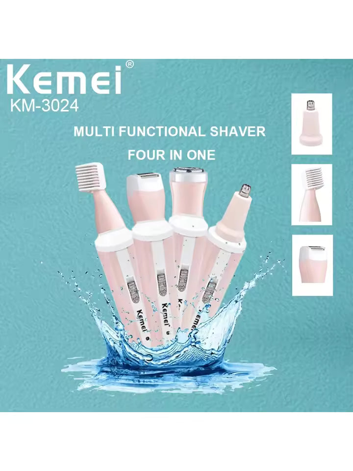 Kemei km-3024 Shaver Suit – Epilator, Eyebrow, Nose & Body Trimmer for Women