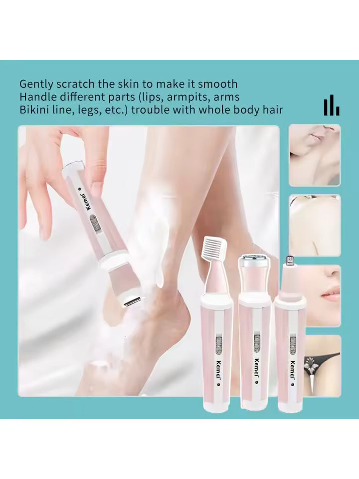 Kemei km-3024 Shaver Suit – Epilator, Eyebrow, Nose & Body Trimmer for Women