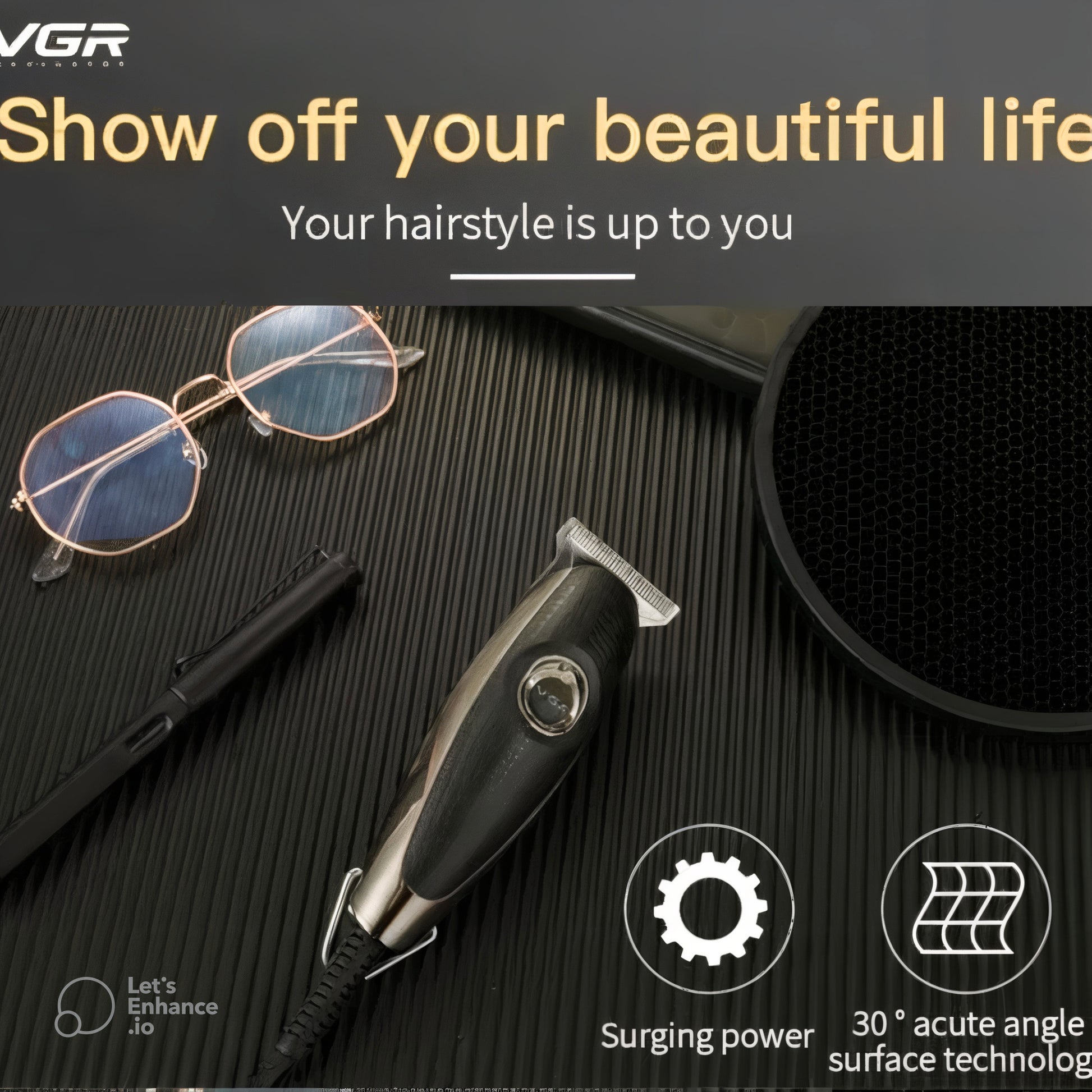 VGR VGR-099 3-in-1 Electric Shaver with Powerful Motor & Stainless Steel Blades