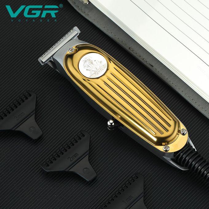 VGR V-122 Professional Electric Shaver for Men – Stainless Steel Blades, Metal Body, LED Display, USB Rechargeable
