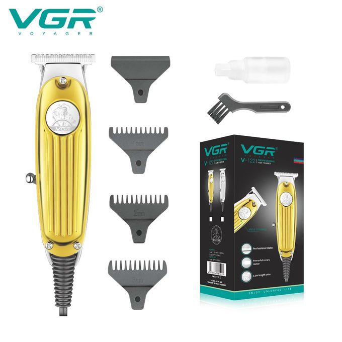 VGR V-122 Professional Electric Shaver for Men – Stainless Steel Blades, Metal Body, LED Display, USB Rechargeable
