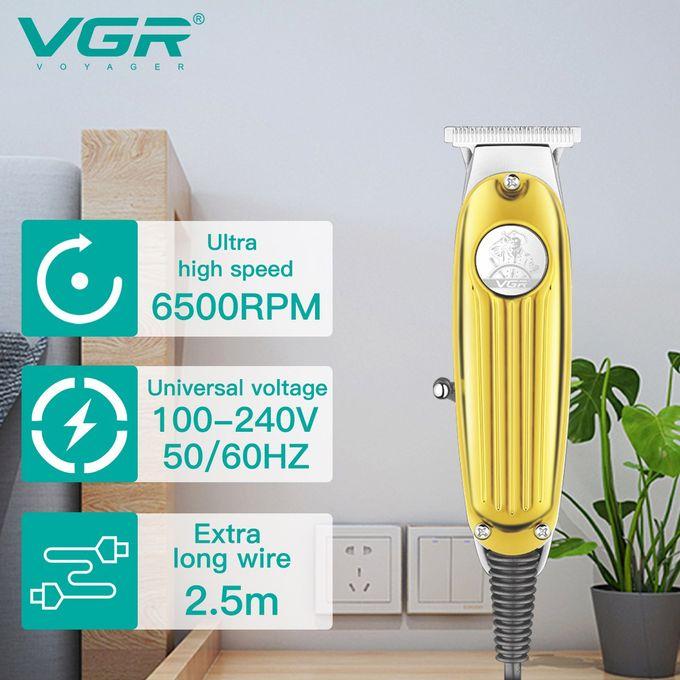VGR V-122 Professional Electric Shaver for Men – Stainless Steel Blades, Metal Body, LED Display, USB Rechargeable