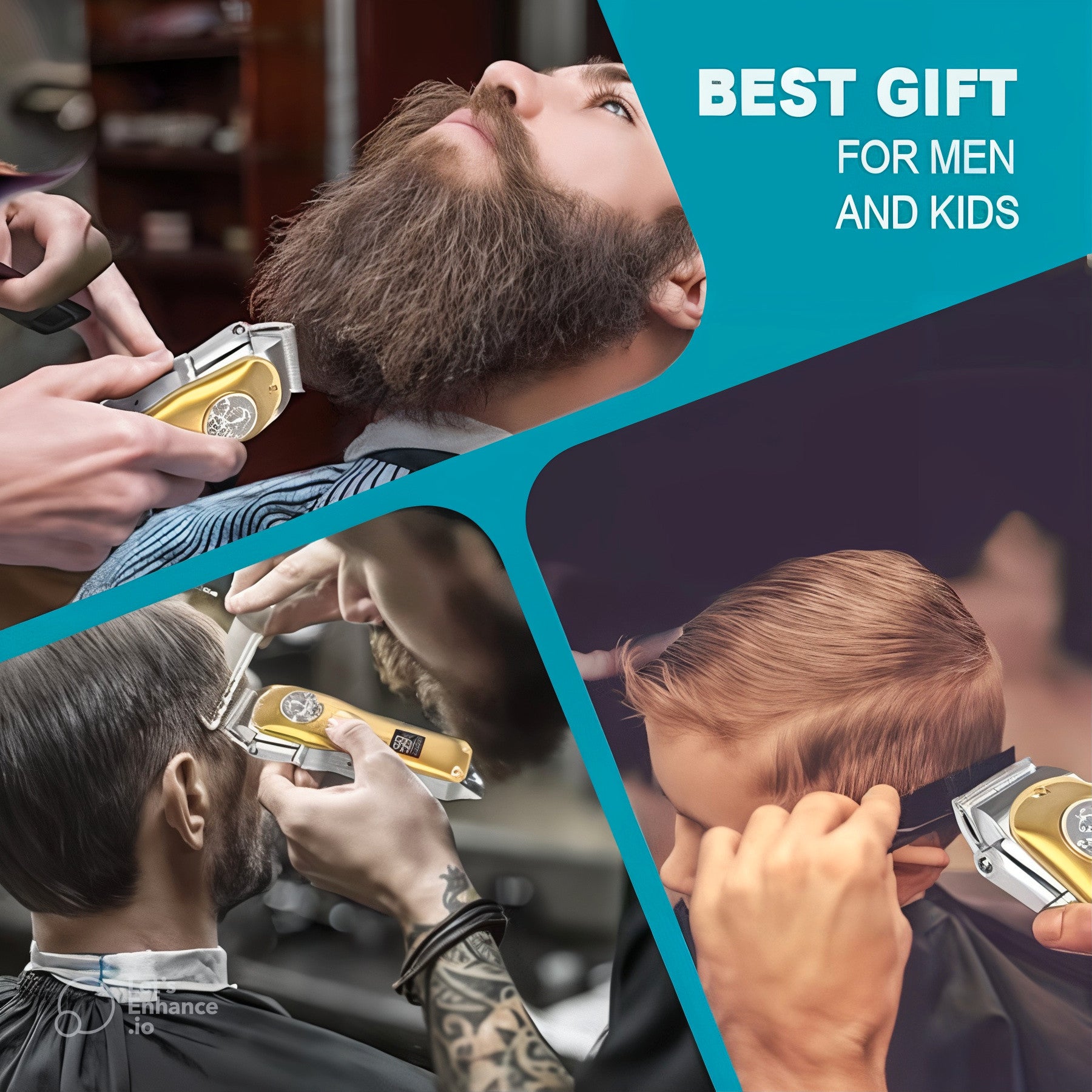 VGR V-181 Professional Rechargeable Electric Shaver for Men – Gold, 200-Min Runtime, LED Display