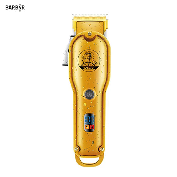 VGR V-650 Professional Hair Clipper with LED Display, Stainless Steel Blades (Gold)