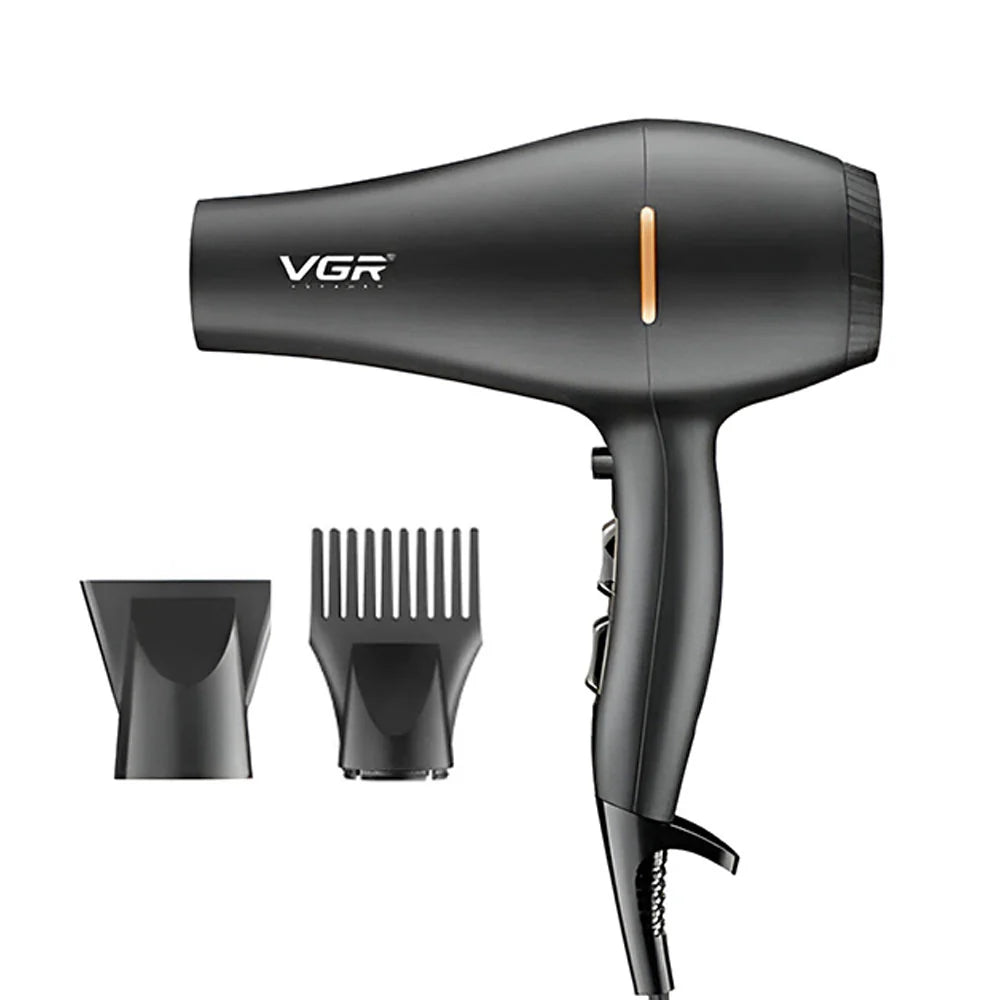 VGR V-433 Professional Hair Dryer – 1800–2200W AC Motor, Fast Drying, Cool Shot, 3 Heat & 2 Speed Settings