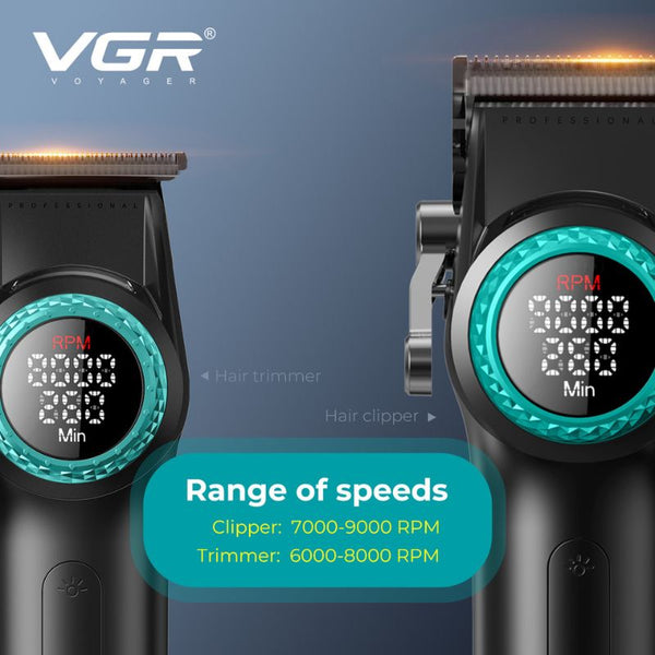 VGR Stepless RPO 4IN1 Professional Hair Clipper -Cordless, Waterproof