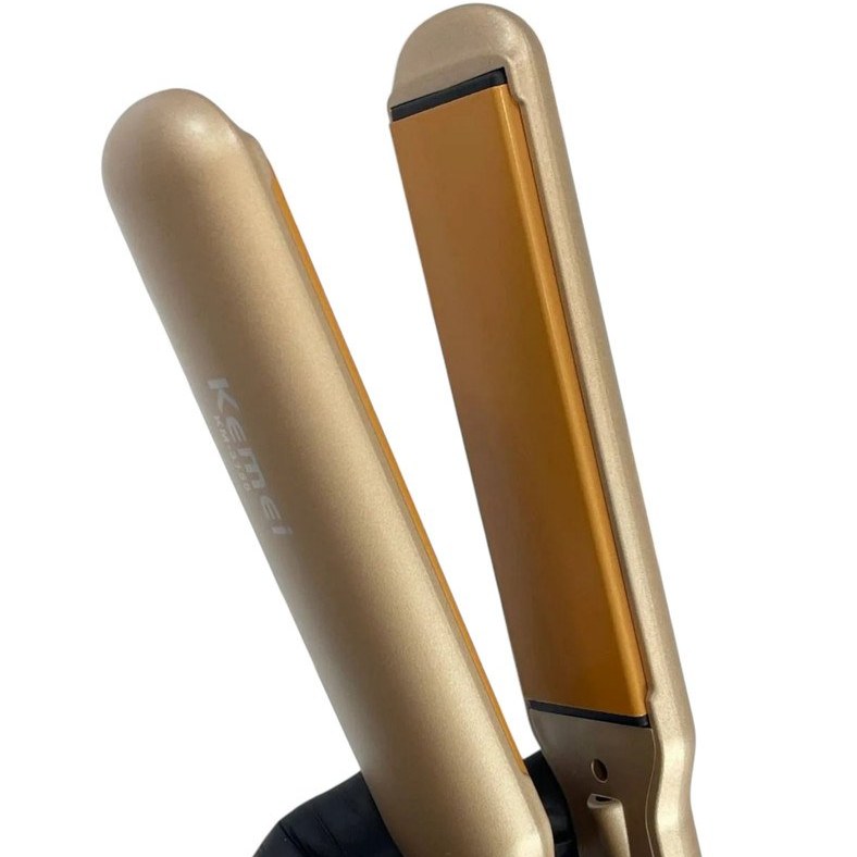 Kemei KM-3155 Professional Hair Straightener – Digital Display, 1056°F Ceramic Plates, Fast Heating, 5-Level Temperature Control