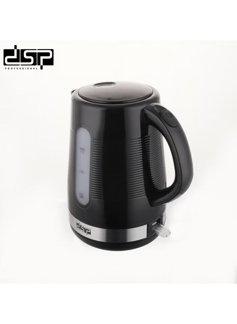 DSP Electric Kettle KK1264 – 1.7L Black, 1850W