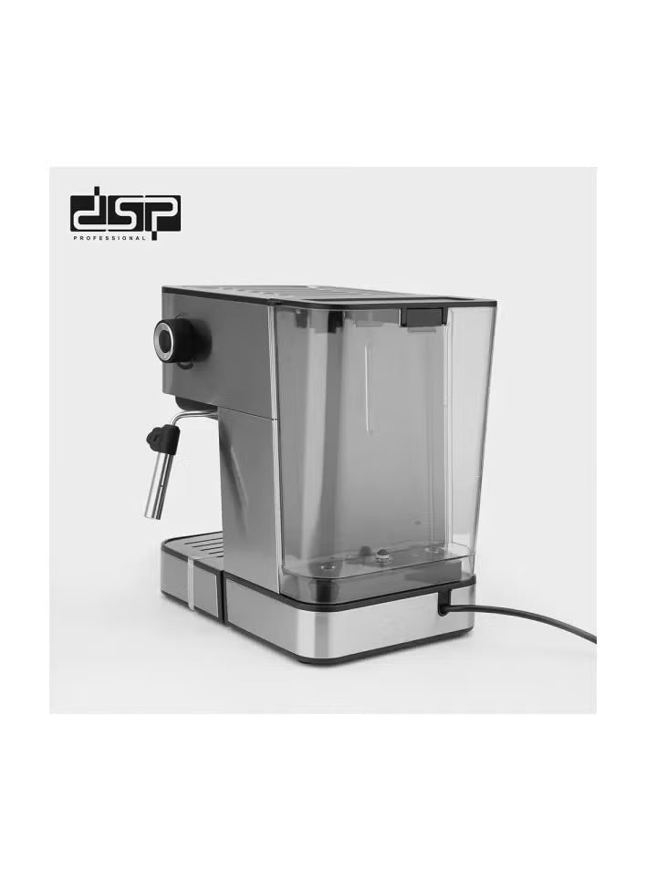 DSP Espresso Coffee Machine 850W Silver – KA3092