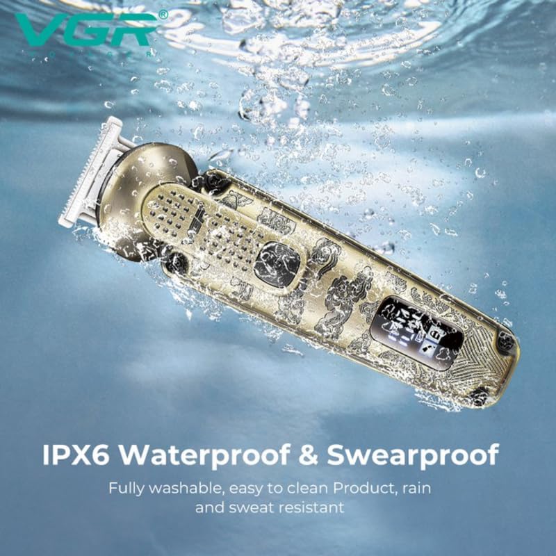 VGR V-103 8-in-1 Multi Grooming Kit – Full Body, Beard, Hair & Private Parts Trimmer | IPX6 Waterproof, 180-Min Runtime, Metal Body