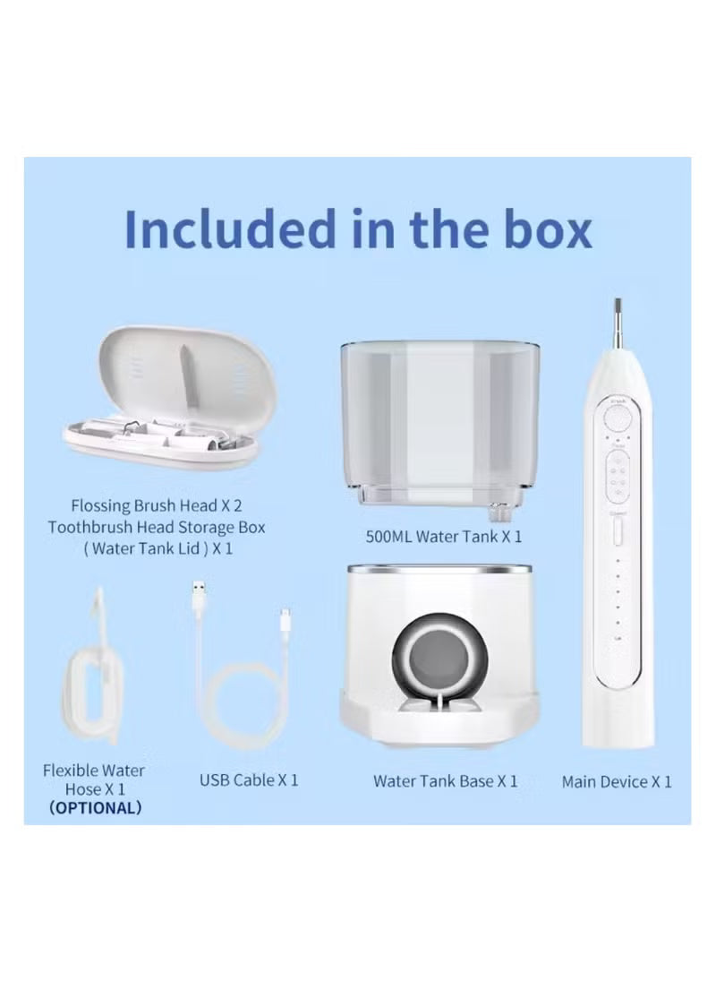 500ml Electric Toothbrush with Water Flosser 2 in 1 Dental Oral Irrigator for Travel and Home